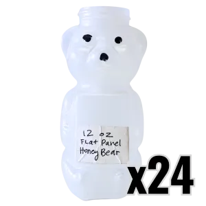 12 oz Plastic Flat Panel Honey Bears