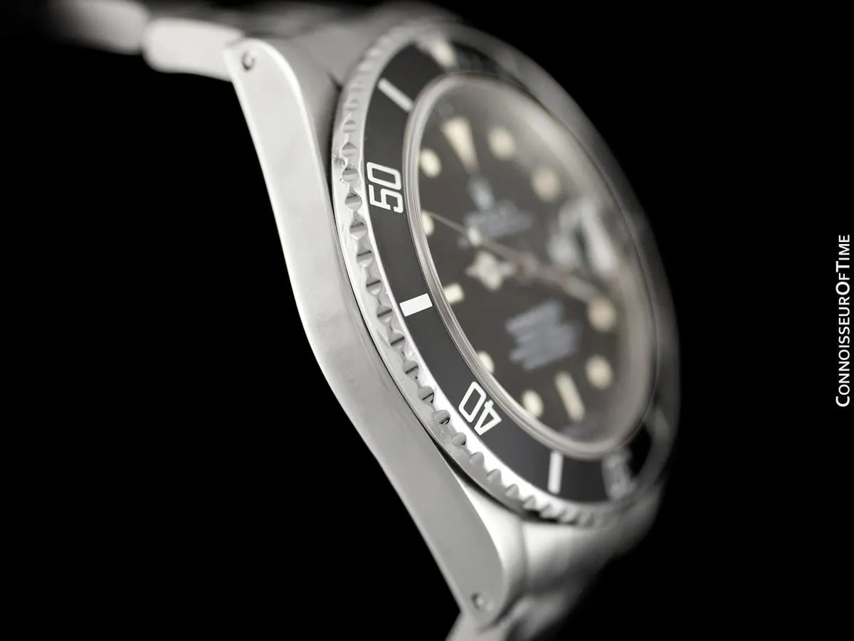 1987 Rolex Submariner "Triple Zero" Vintage Mens Ref. 168000 Stainless Steel Watch - Boxes & Booklet