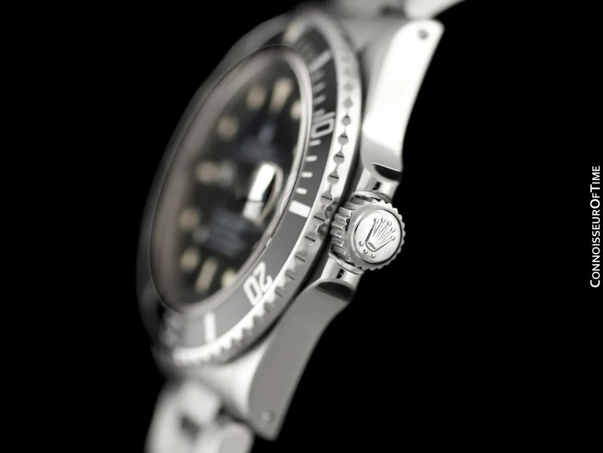 1987 Rolex Submariner "Triple Zero" Vintage Mens Ref. 168000 Stainless Steel Watch - Boxes & Booklet