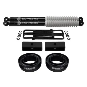 1988-1999 Chevrolet C2500 Full Suspension Lift Kit with Supreme Suspensions MAX Performance Rear Shocks 2WD 4x2