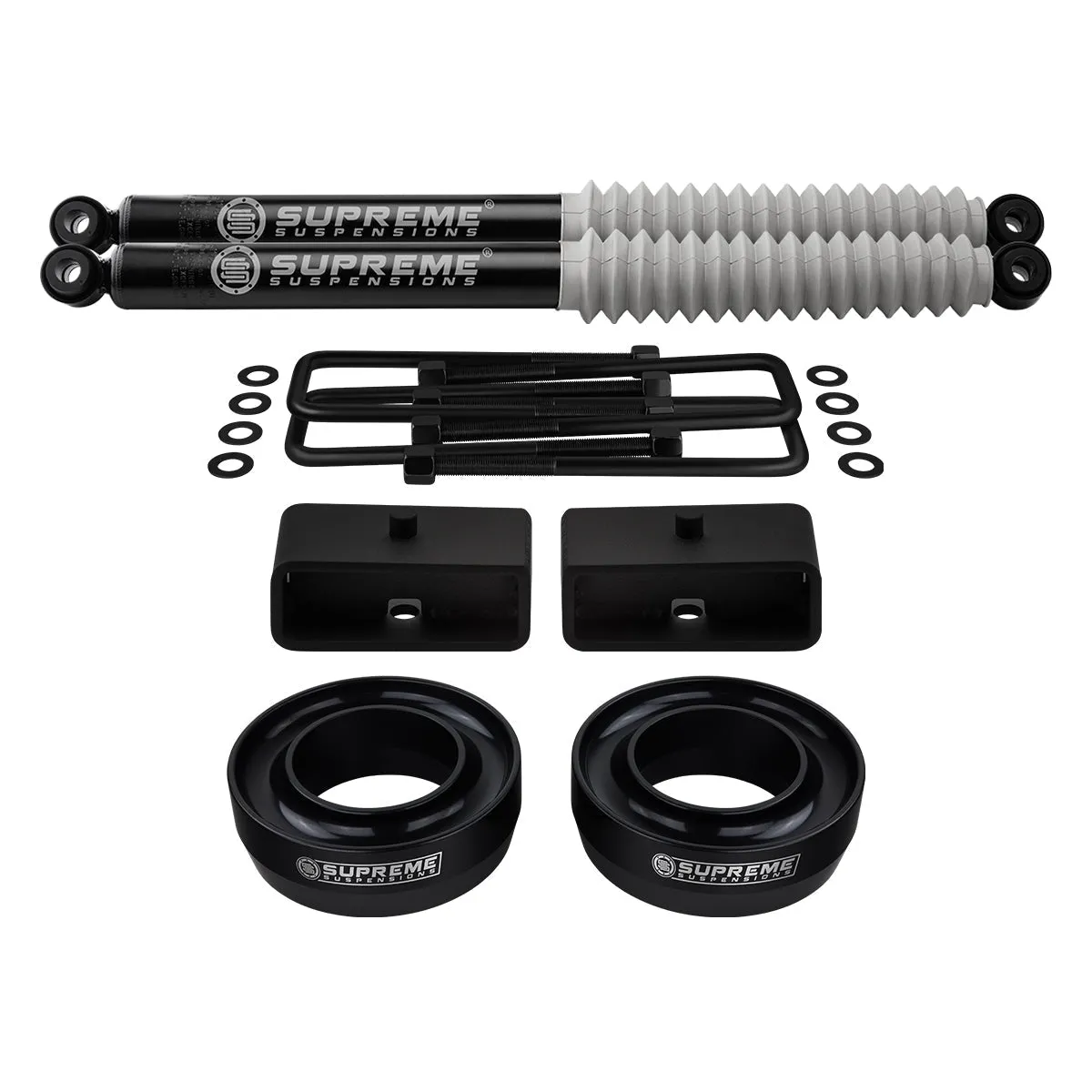 1988-1999 GMC C2500 Full Suspension Lift Kit with Supreme Suspensions MAX Performance Rear Shocks 2WD 4x2