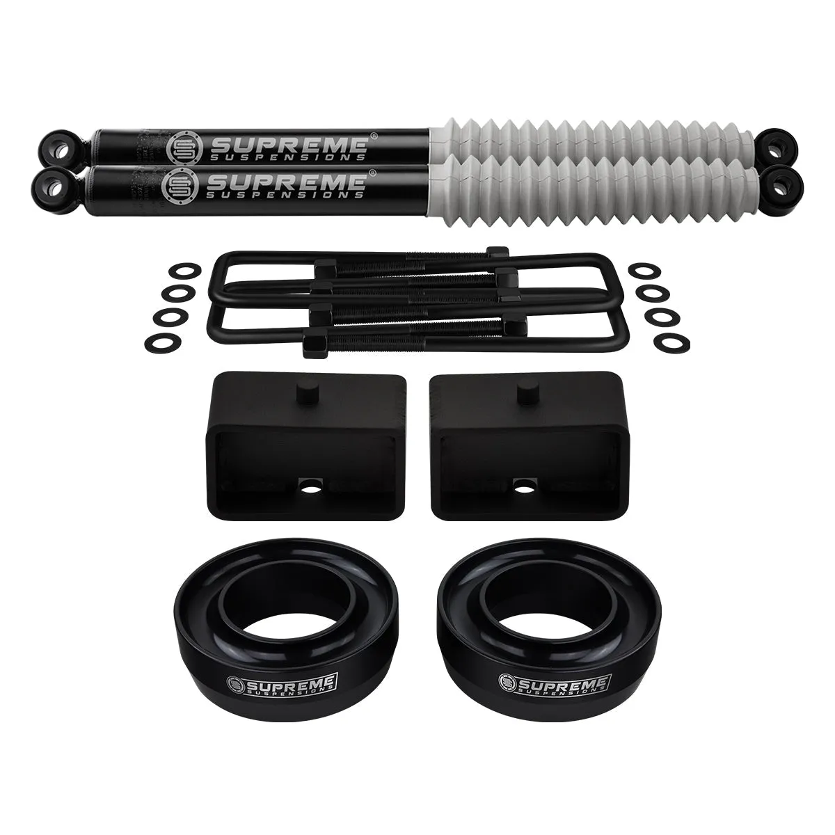 1988-1999 GMC C2500 Full Suspension Lift Kit with Supreme Suspensions MAX Performance Rear Shocks 2WD 4x2