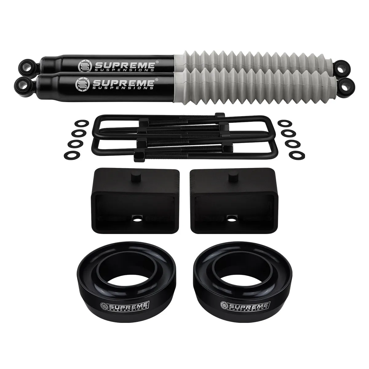 1999-2007 Classic GMC Sierra 1500 Full Suspension Lift Kit with Supreme Suspensions MAX Performance Rear Shocks 2WD 4x2