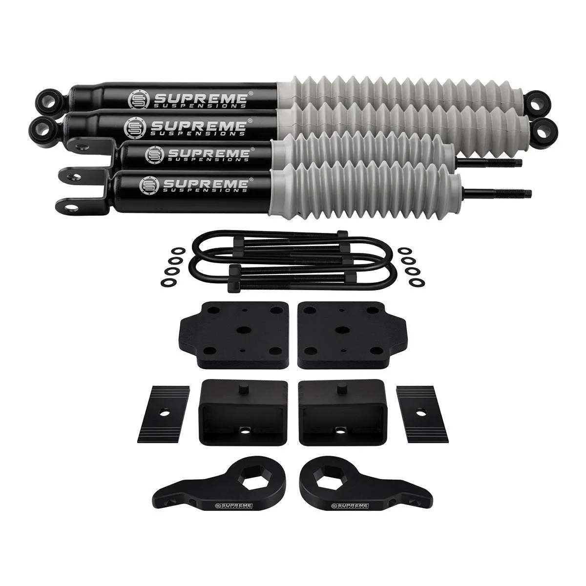 1999-2007 GMC Sierra 1500 Full Suspension Lift Kit with Rear U-Bolt Flip Kit & MAX Performance Shocks 4WD