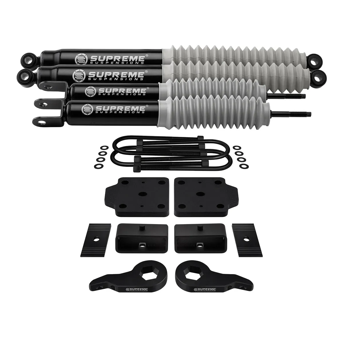 1999-2007 GMC Sierra 1500 Full Suspension Lift Kit with Rear U-Bolt Flip Kit & MAX Performance Shocks 4WD