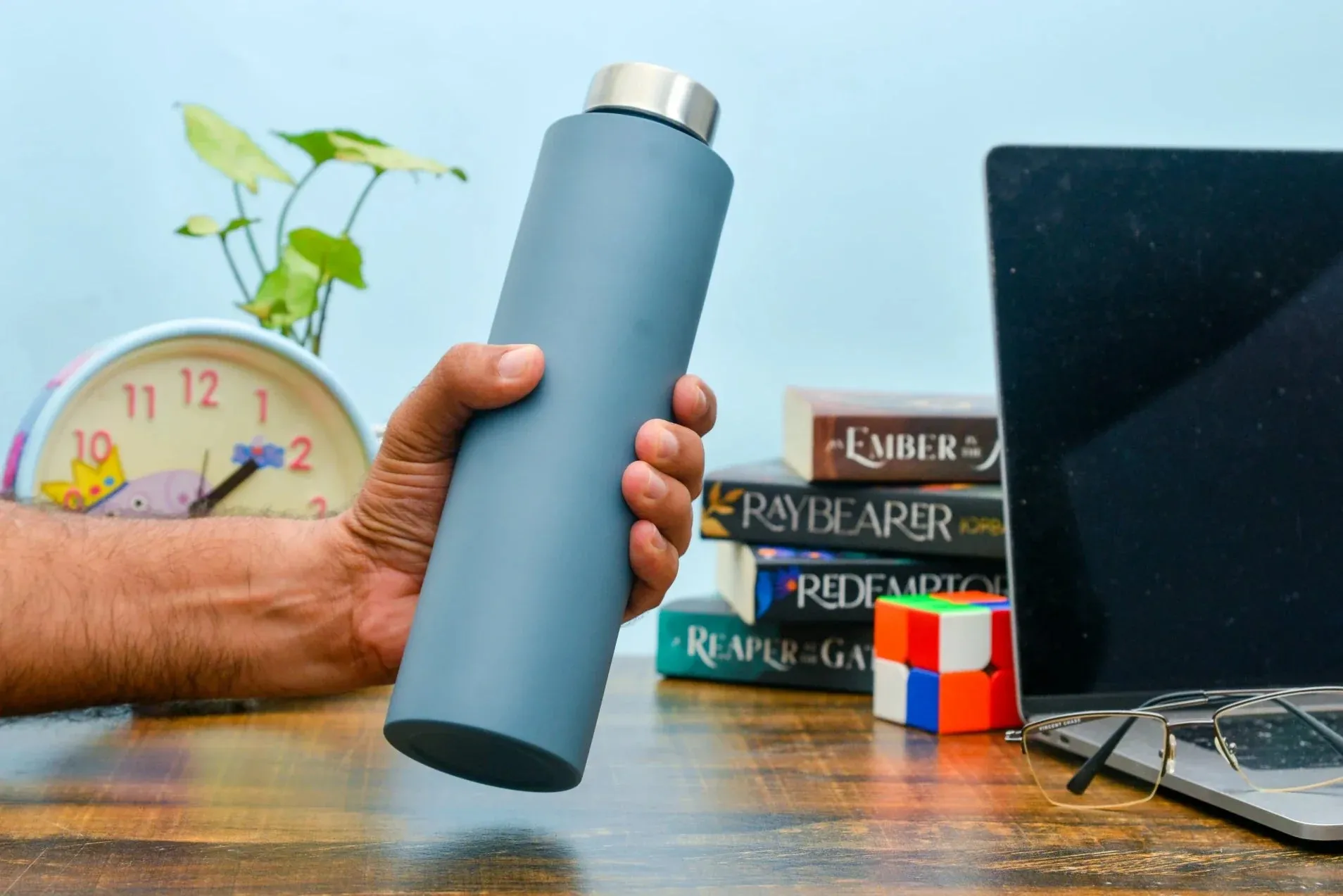 2024 Diwali Combo 3.0 (Classy Executive Flip Diary   Dryfruit Jar   Ferrero Rocher   Classic Bottle) Grey