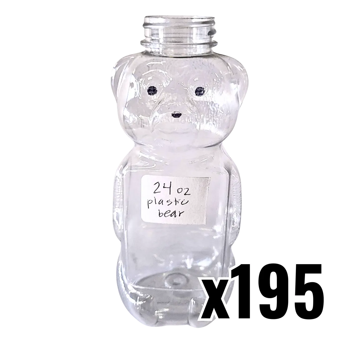 24 oz Plastic Flat Panel Honey Bears