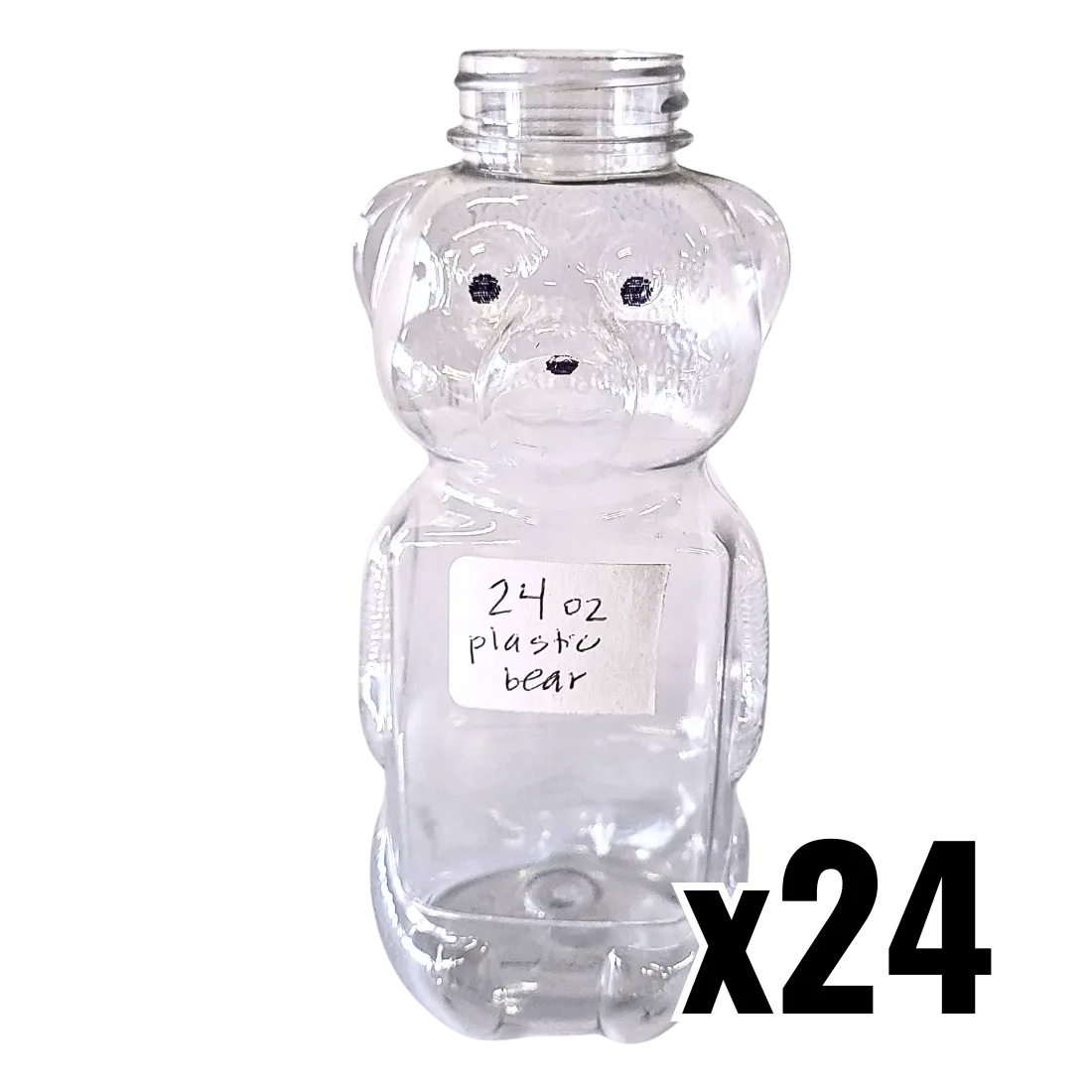 24 oz Plastic Flat Panel Honey Bears