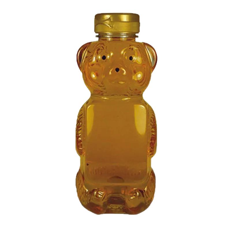 24 oz Plastic Flat Panel Honey Bears