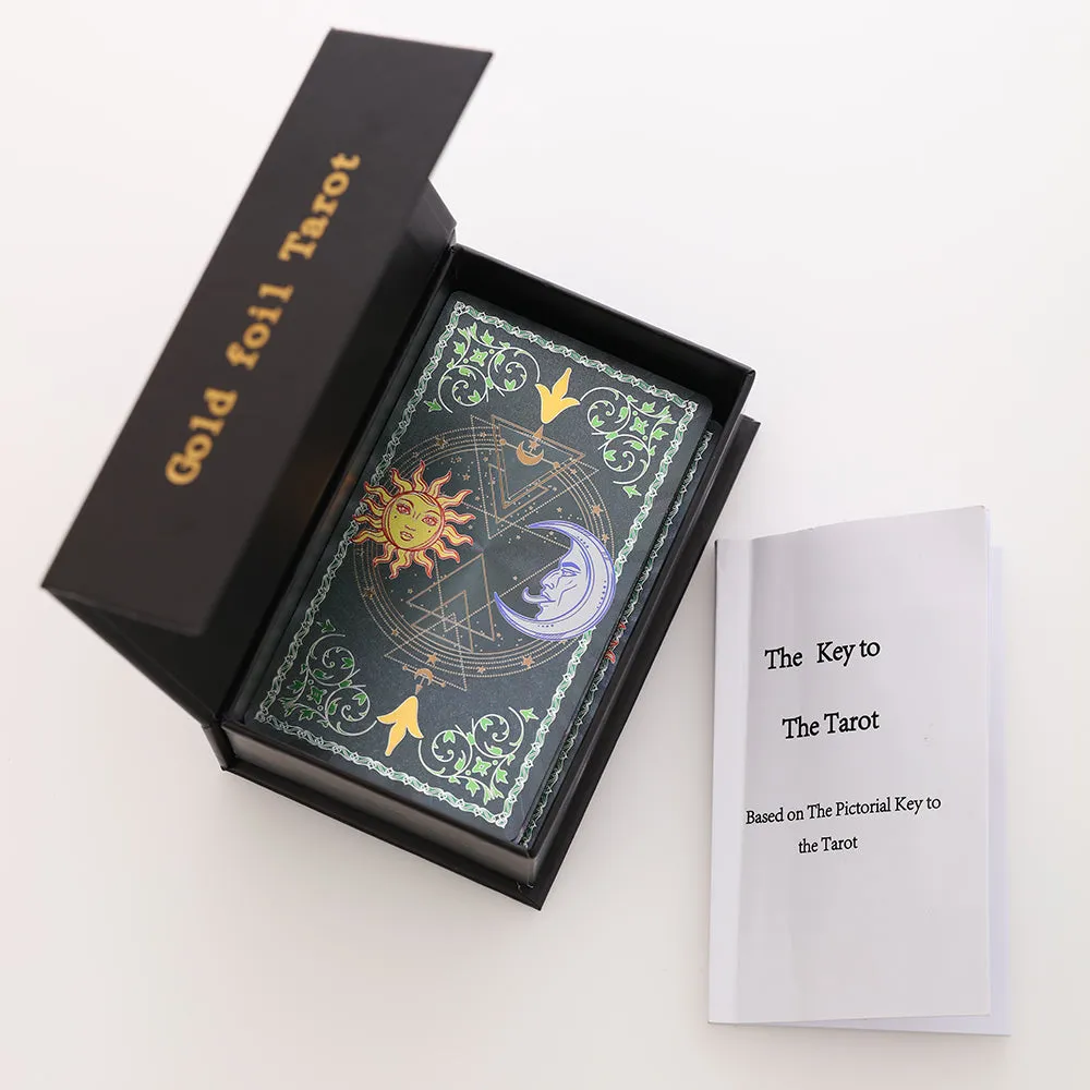 3D Gold Foil Tarot Card Hot Stamping  Board Game Card Divination
