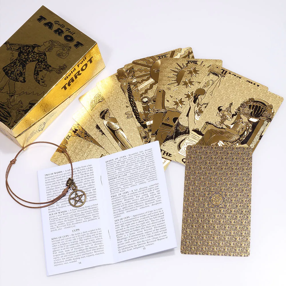 3D Gold Foil Tarot Card Hot Stamping  Board Game Card Divination