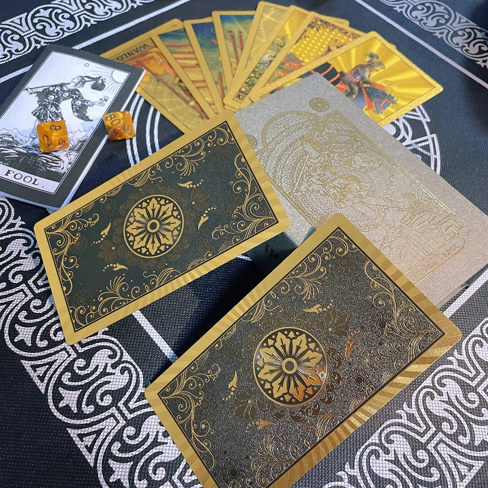 3D Gold Foil Tarot Card Hot Stamping  Board Game Card Divination