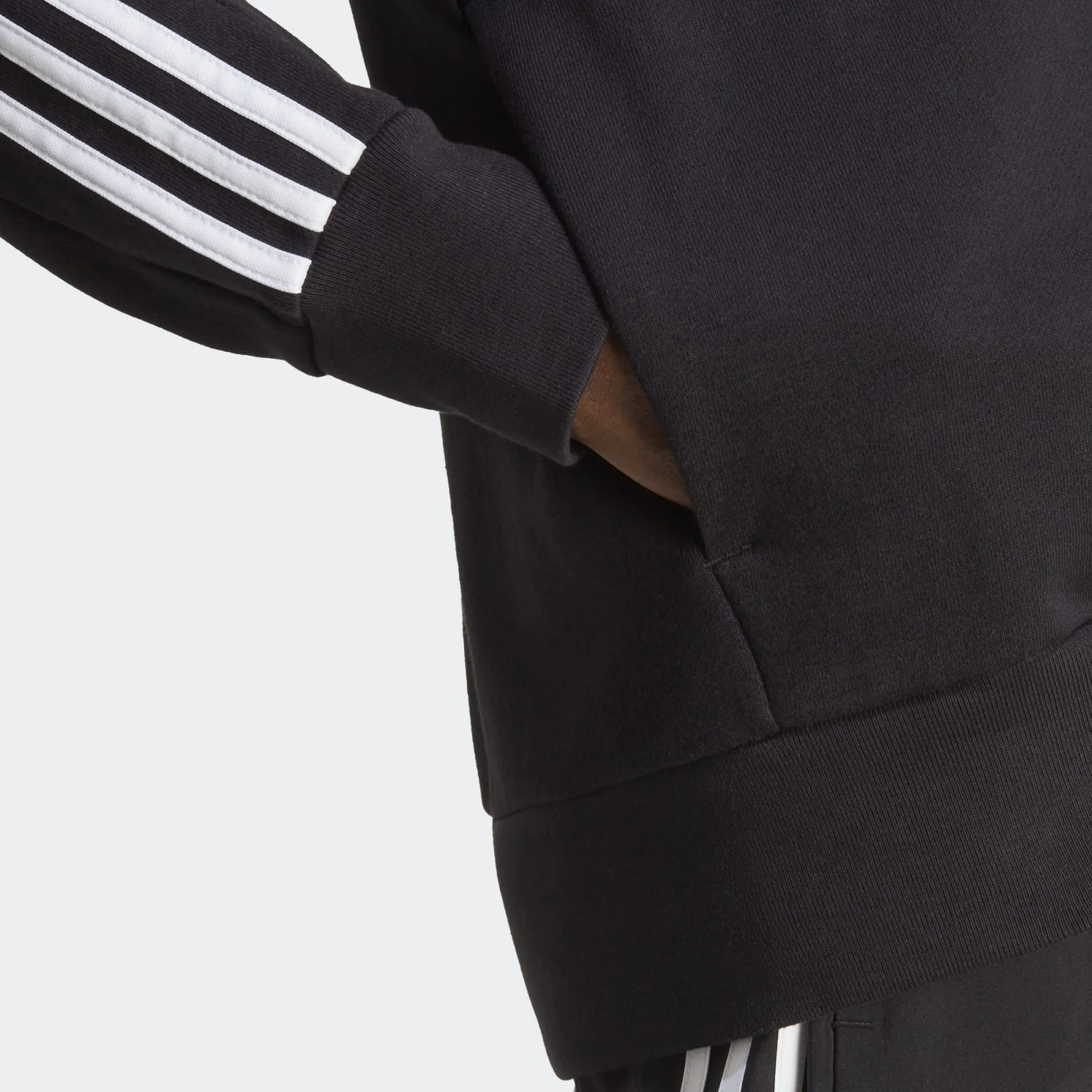 ADIDAS  ESSENTIALS FRENCH TERRY 3-STRIPES FULL-ZIP HOODIE