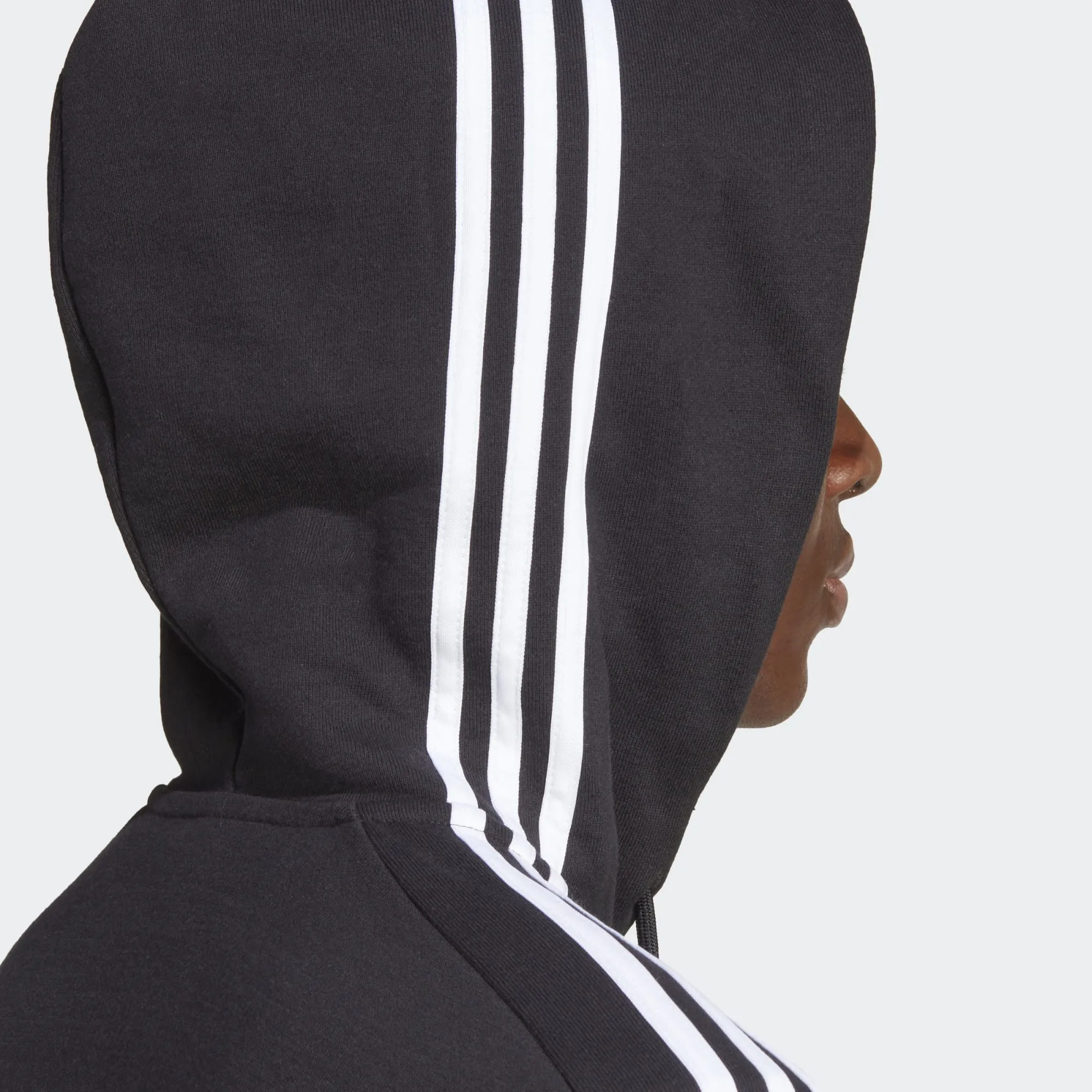 ADIDAS  ESSENTIALS FRENCH TERRY 3-STRIPES FULL-ZIP HOODIE