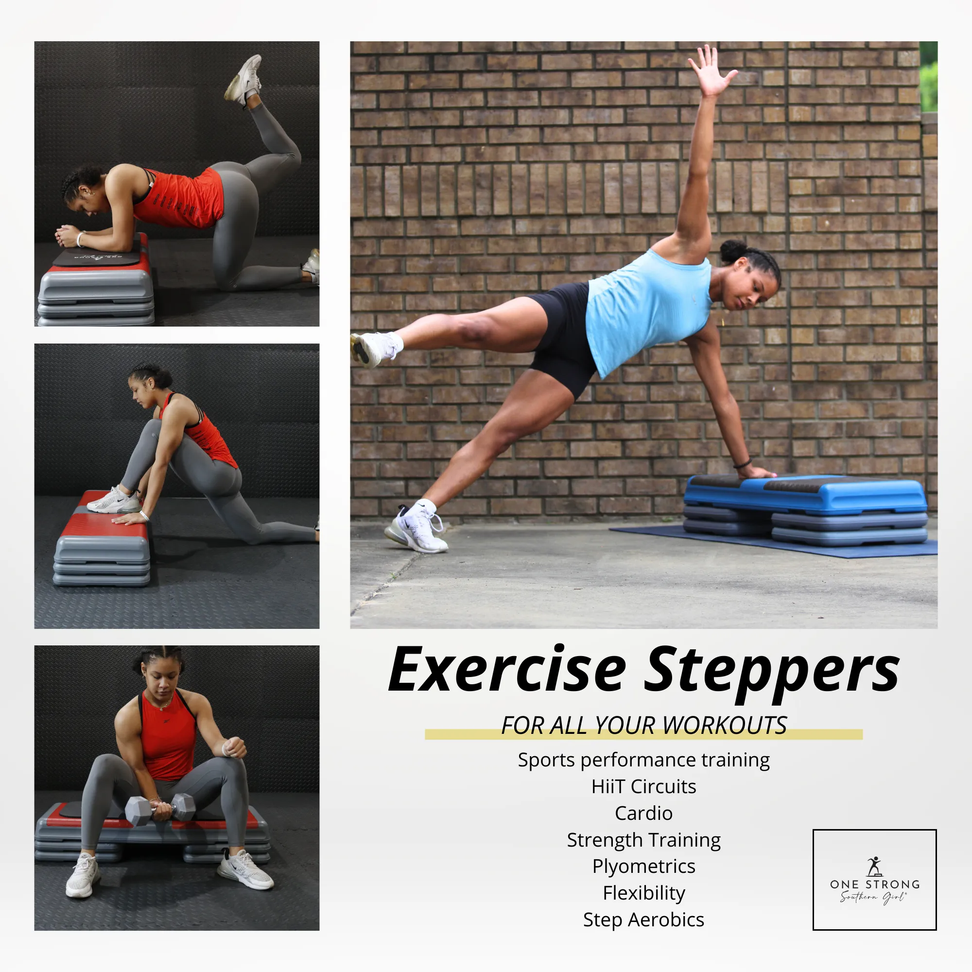 Aerobic Step Platforms with 4 Adjustable Locking Risers (the classic set)