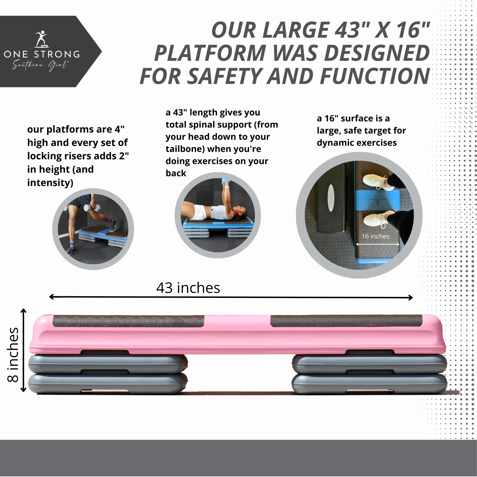 Aerobic Step Platforms with 4 Adjustable Locking Risers (the classic set)