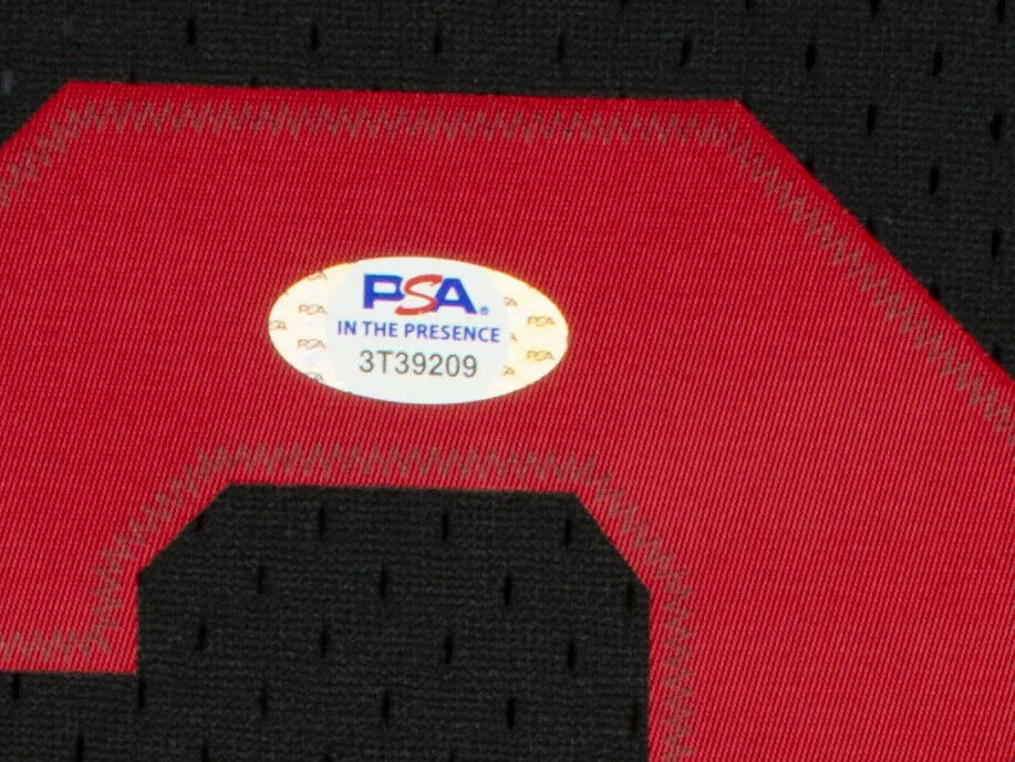 Allen Iverson Signed 76ers 2003-04 Black/Red Mitchell & Ness Jersey PSA ITP