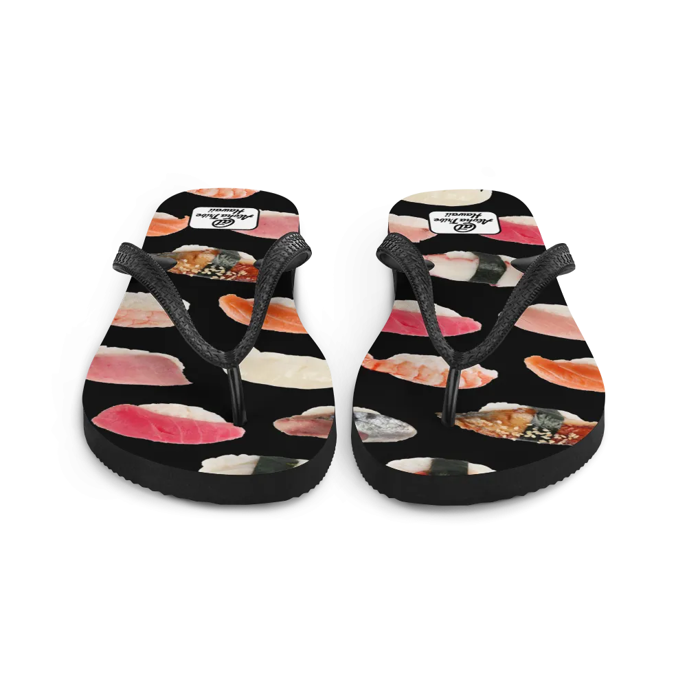 Aloha Tribe -Sushi- Black Flip-Flops