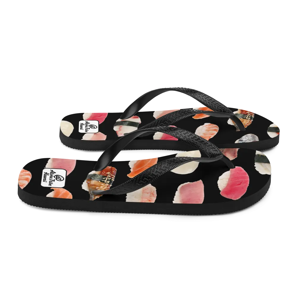 Aloha Tribe -Sushi- Black Flip-Flops