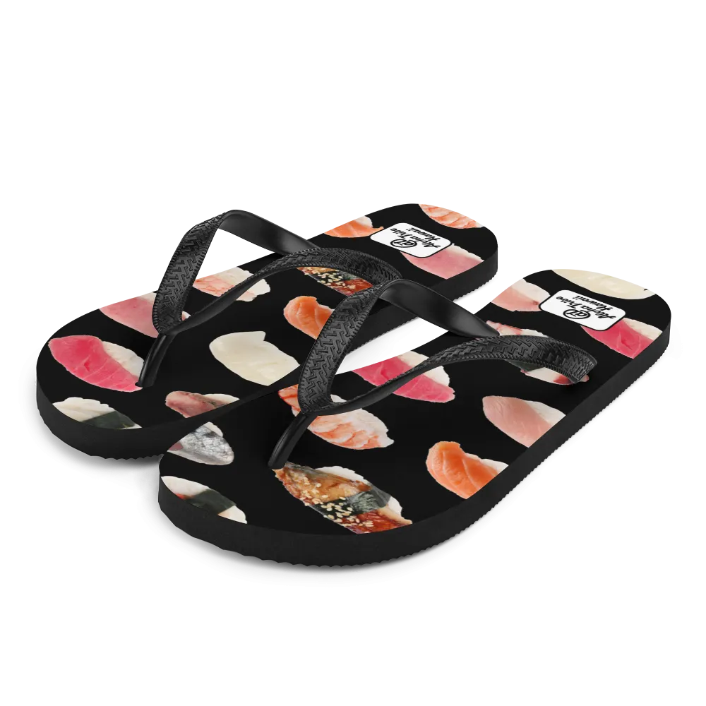 Aloha Tribe -Sushi- Black Flip-Flops