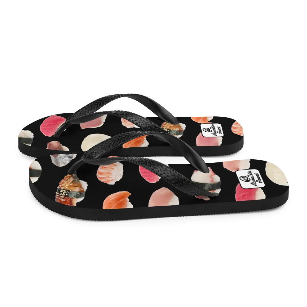 Aloha Tribe -Sushi- Black Flip-Flops