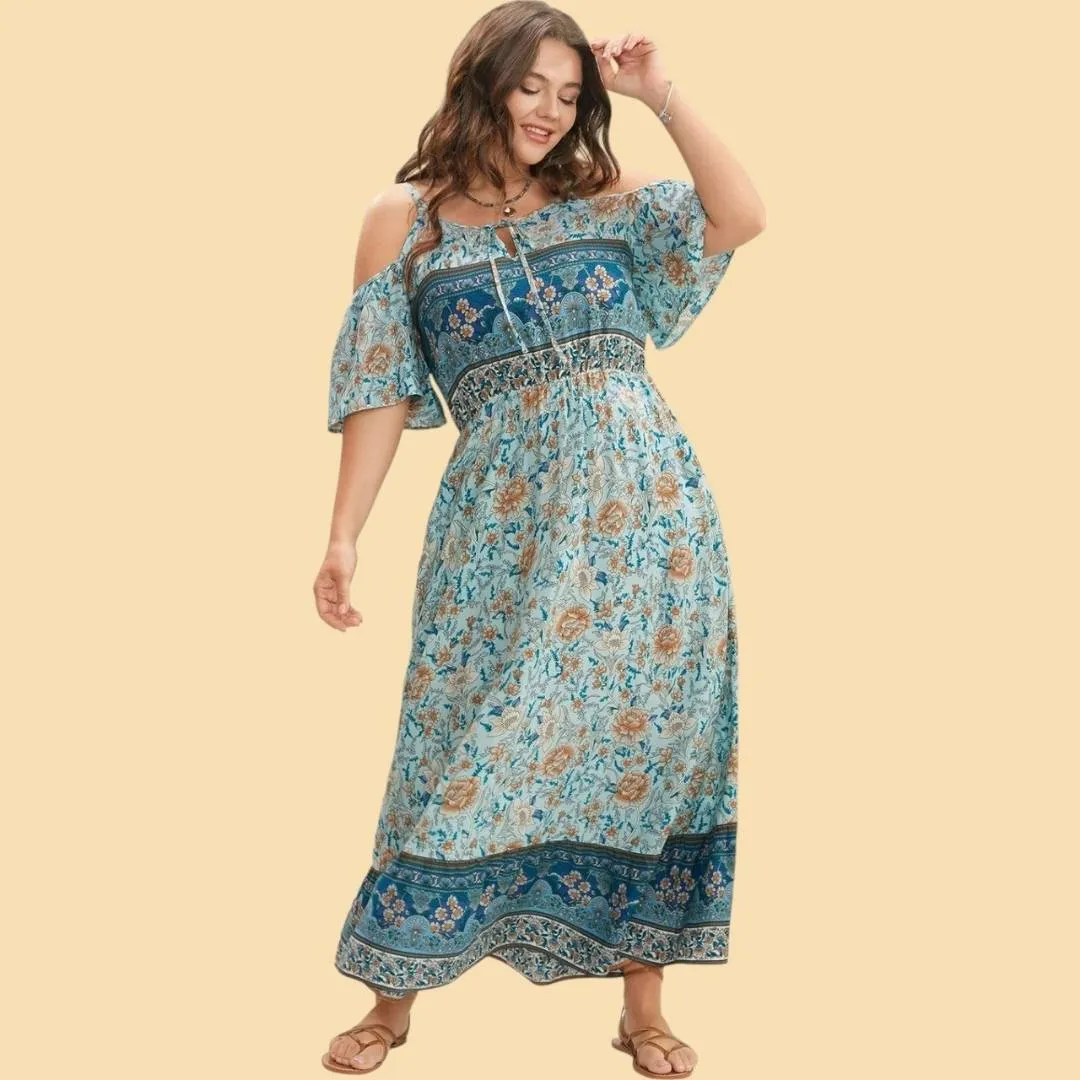Anthea™ | Bohemian Floral Maxi Dress
