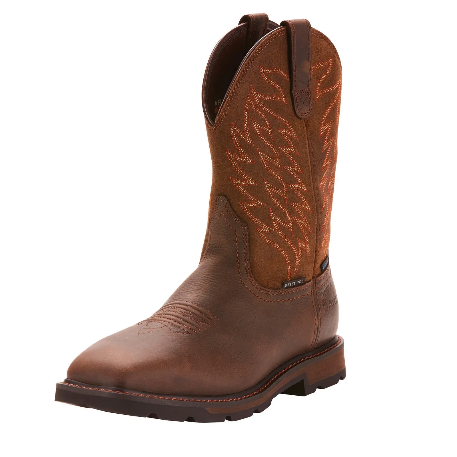 Ariat Men's Groundbreaker Wide Square Toe Waterproof Steel Toe Work Boot