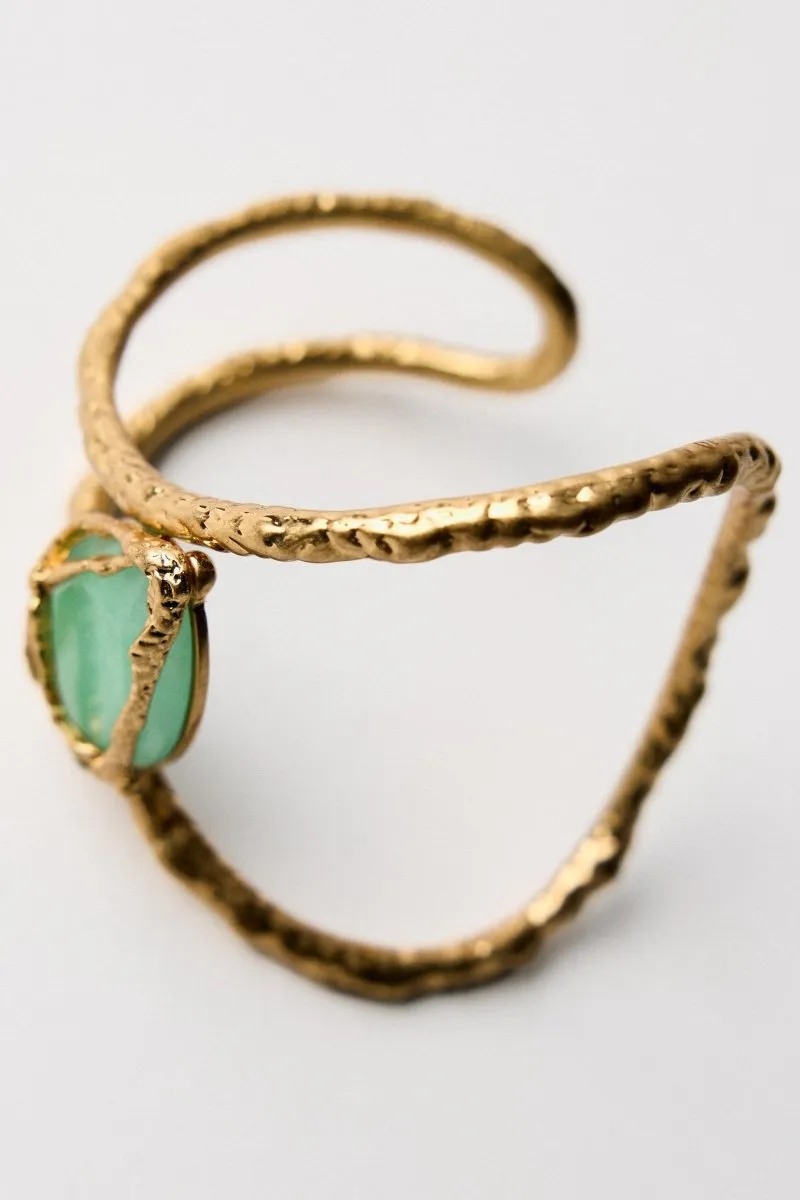 Artisanal Gemstone Cuff Bracelet
