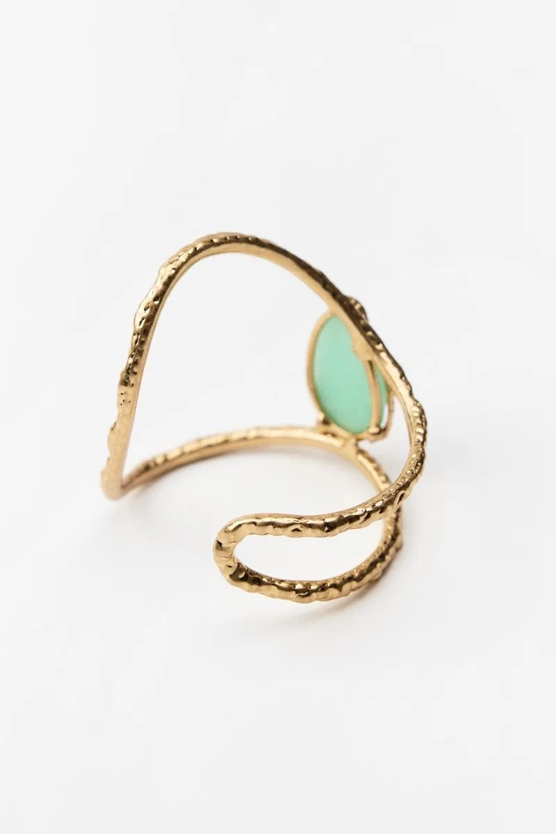 Artisanal Gemstone Cuff Bracelet