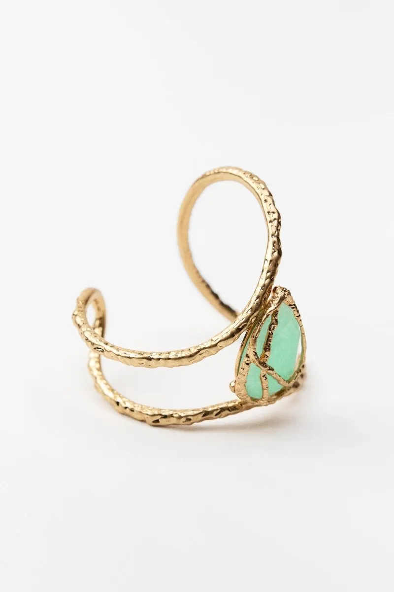 Artisanal Gemstone Cuff Bracelet