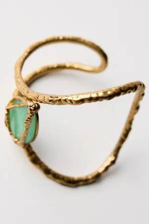 Artisanal Gemstone Cuff Bracelet