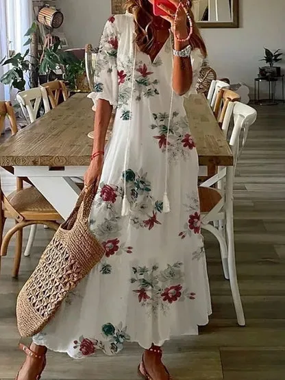 AURORA BOHO TUMMY COVERAGE DRESS
