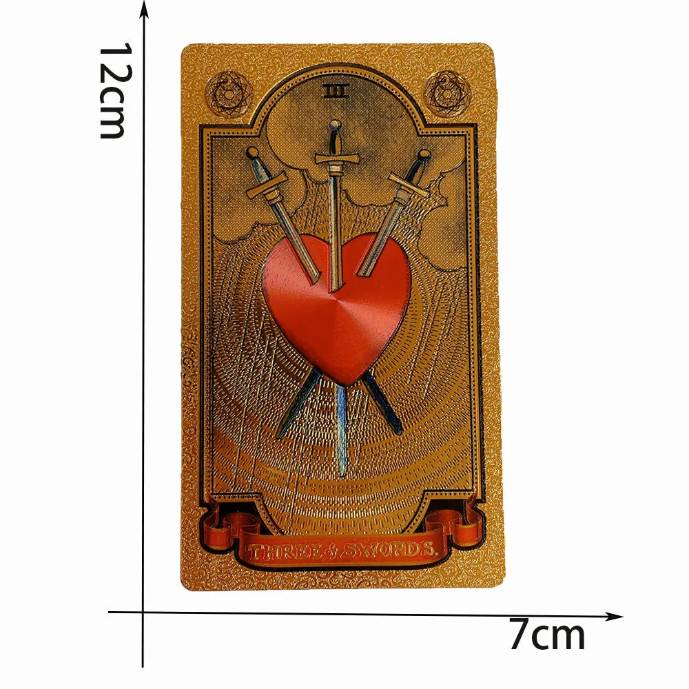 Back Apollo Gold Foil Tarot Caed Hot board Game Solitaire Divination