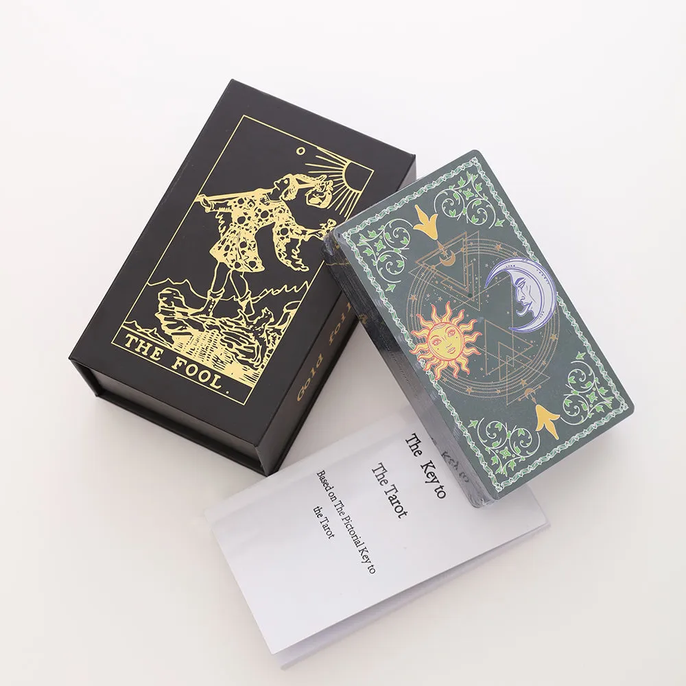 Back Apollo Gold Foil Tarot Caed Hot board Game Solitaire Divination