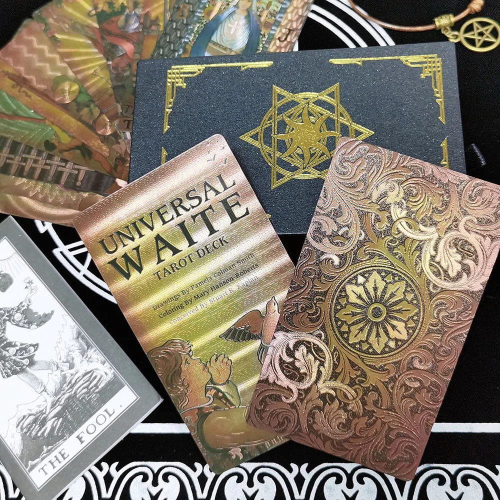 Back Apollo Gold Foil Tarot Caed Hot board Game Solitaire Divination