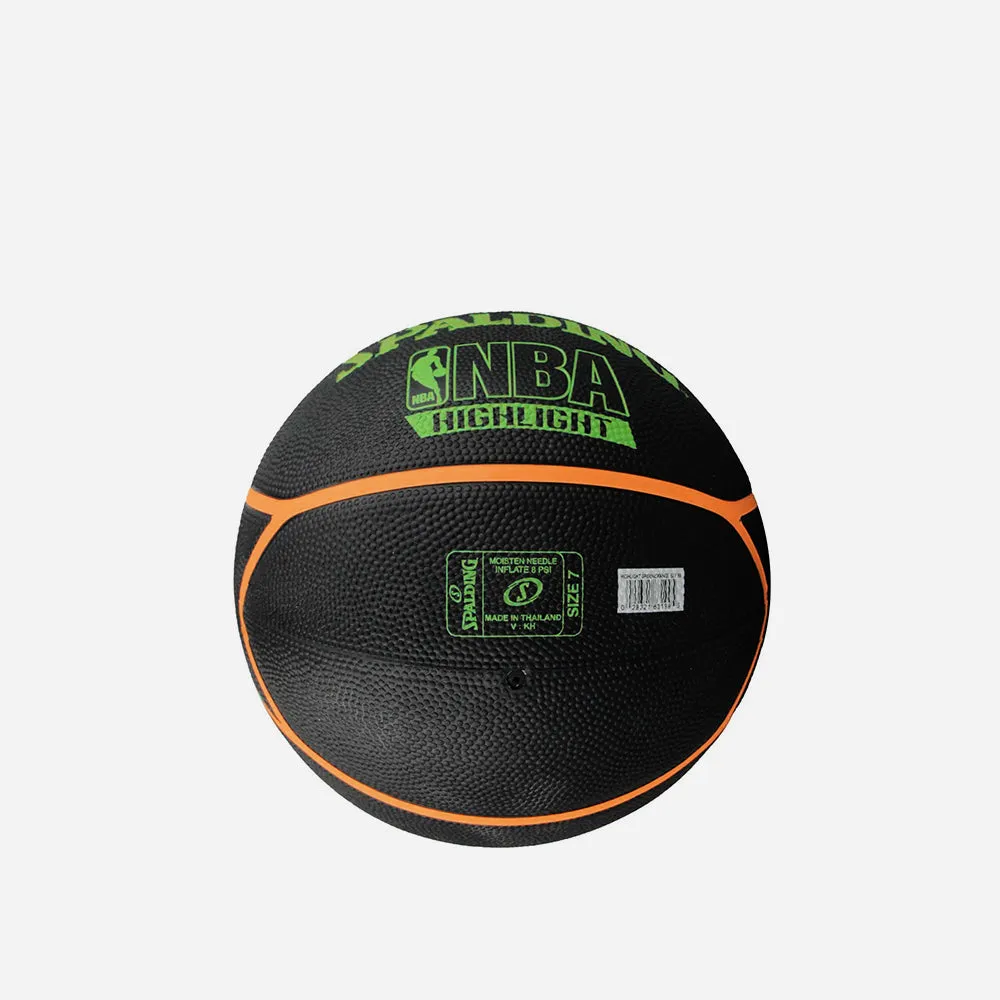 Banh Bóng Rổ Nba High Light Neon - Outdoor Size 7 - Đen