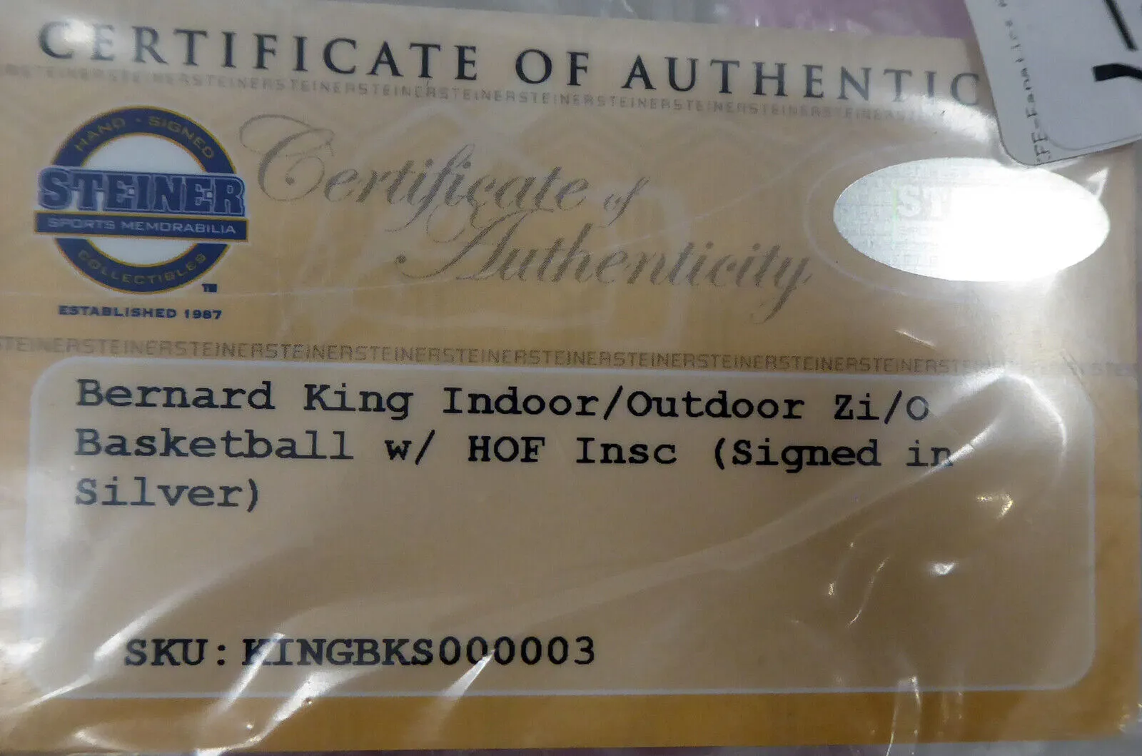 BERNARD KING AUTOGRAPHED SPALDING I/O BASKETBALL KNICKS HOF 2013 STEINER 185852