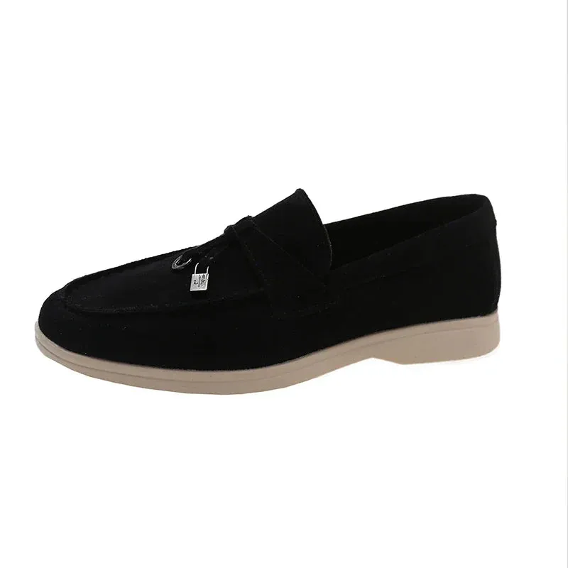 binfenxie Sport Women Flats Shoes New Trend Spring Autumn Platform Suede Loafers Shoes Casual Ladies Walking Non Slip Chaussure Femme