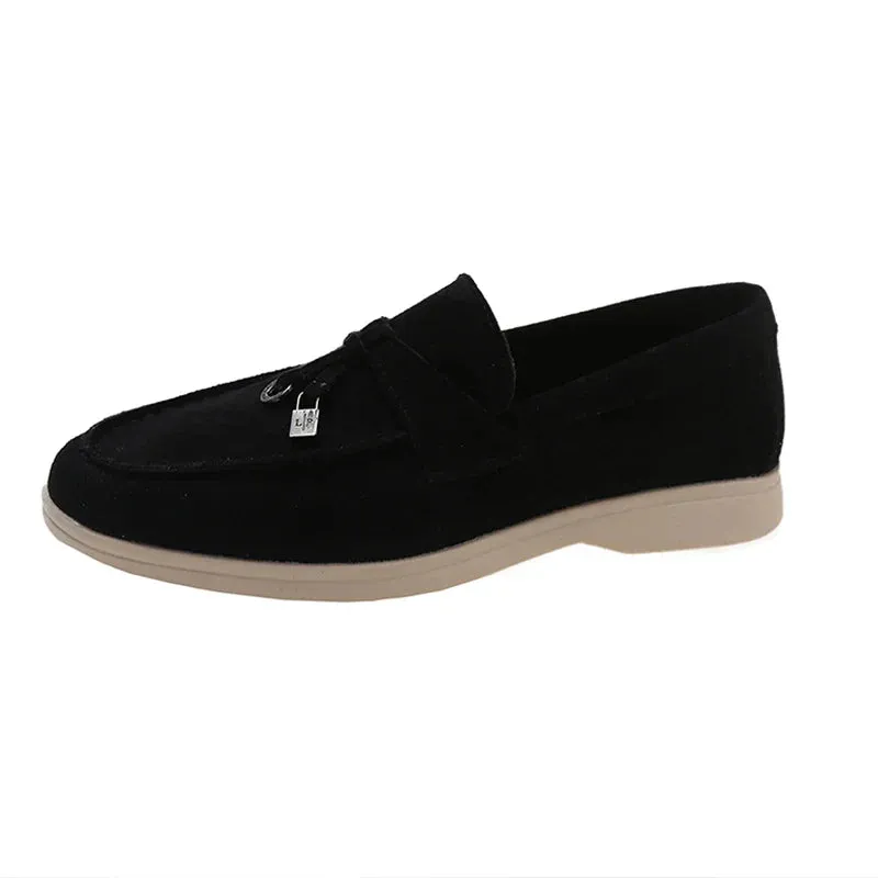 binfenxie Sport Women Flats Shoes New Trend Spring Autumn Platform Suede Loafers Shoes Casual Ladies Walking Non Slip Chaussure Femme