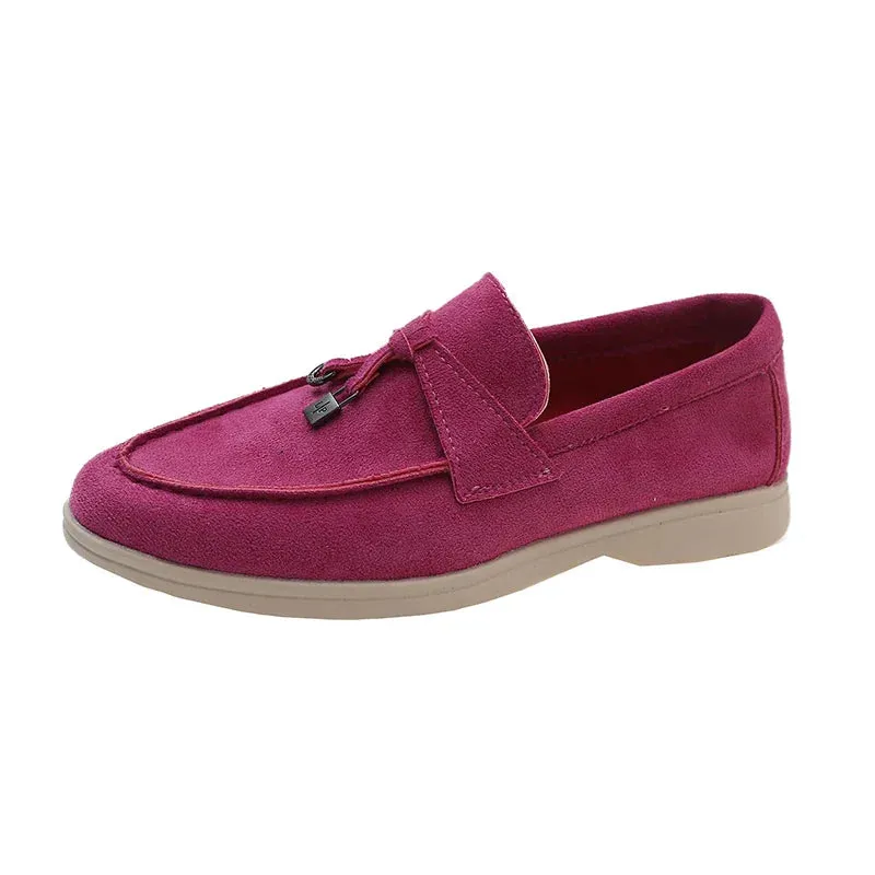 binfenxie Sport Women Flats Shoes New Trend Spring Autumn Platform Suede Loafers Shoes Casual Ladies Walking Non Slip Chaussure Femme