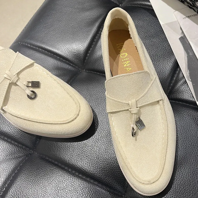 binfenxie Sport Women Flats Shoes New Trend Spring Autumn Platform Suede Loafers Shoes Casual Ladies Walking Non Slip Chaussure Femme
