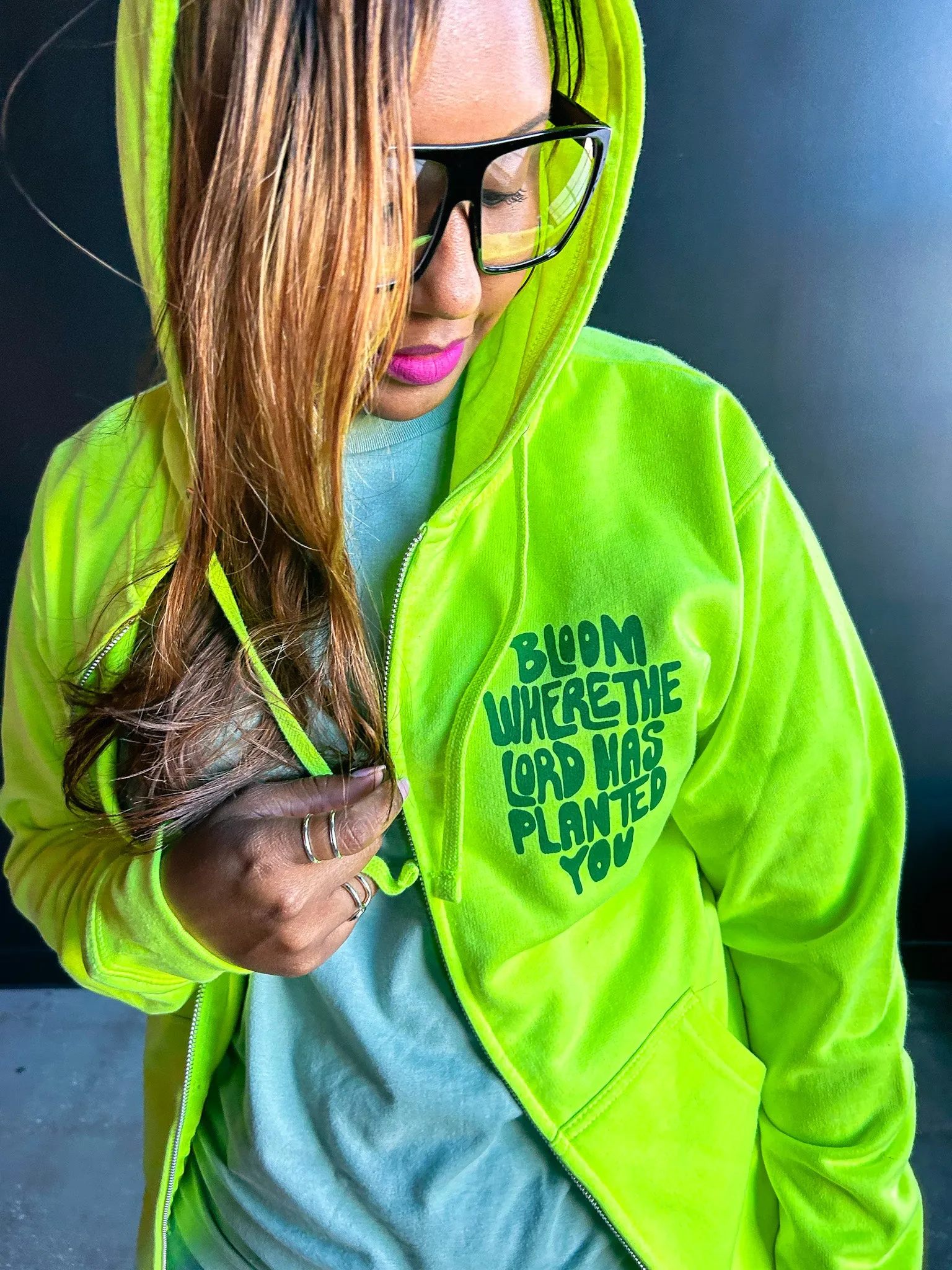 Bloom Adult Full-Zip Box Hoodie