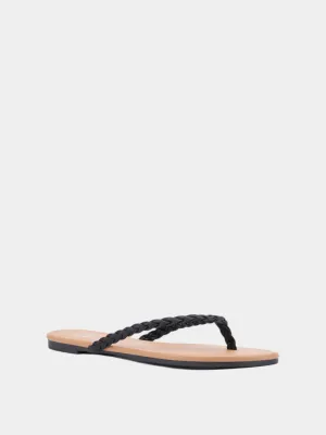 Braided-Strap Flip-Flop Sandal