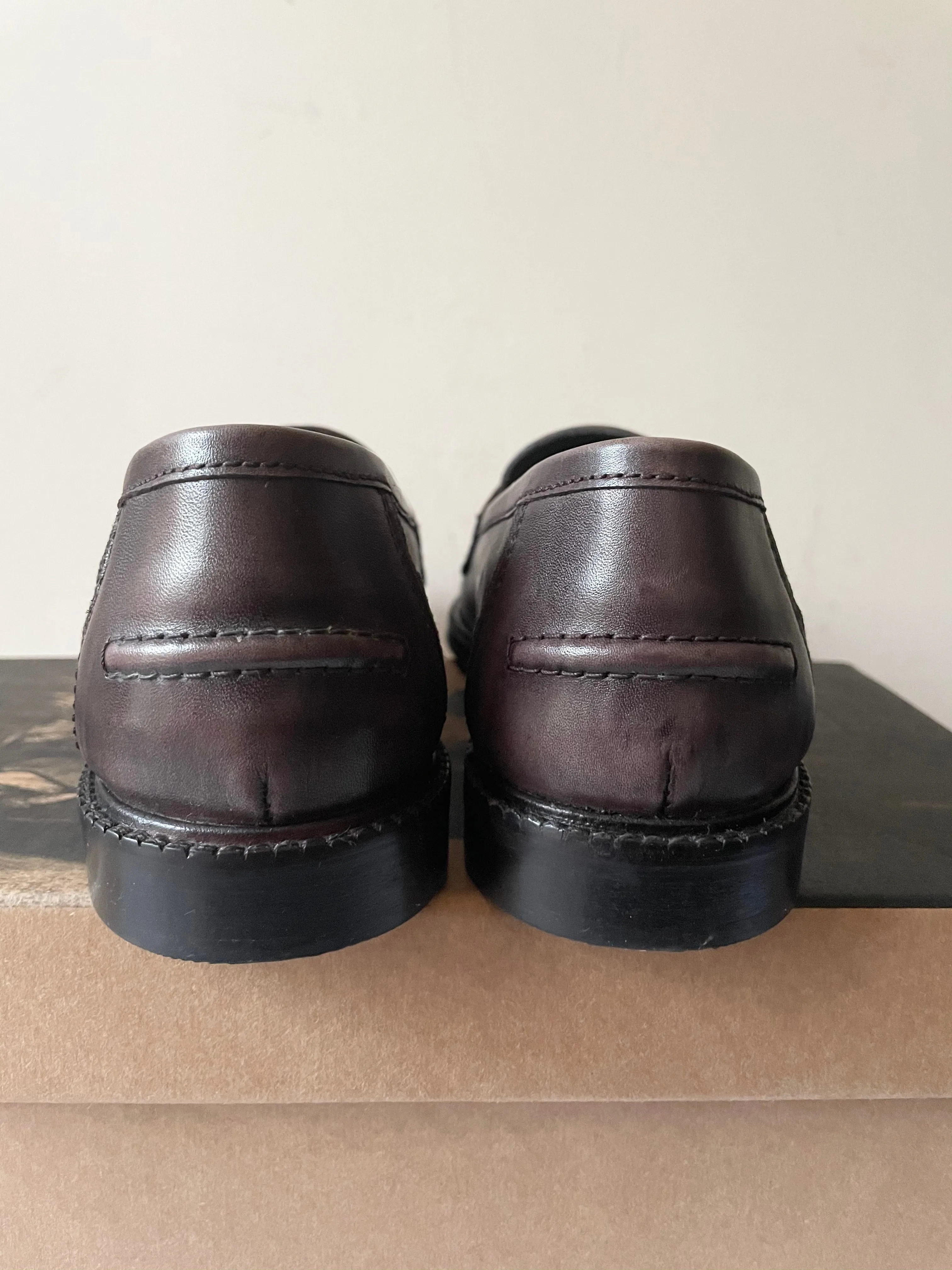 BRAND NEW IN BOX BARBOUR BROWN LEATHER LOAFERS SIZE 6 EUR 39/40