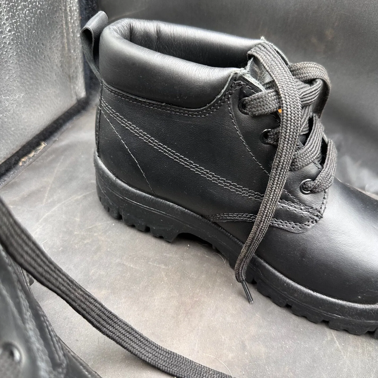 British Army Black Leather Duty Combat Boots - Goliath - Size EU 38 UK 5