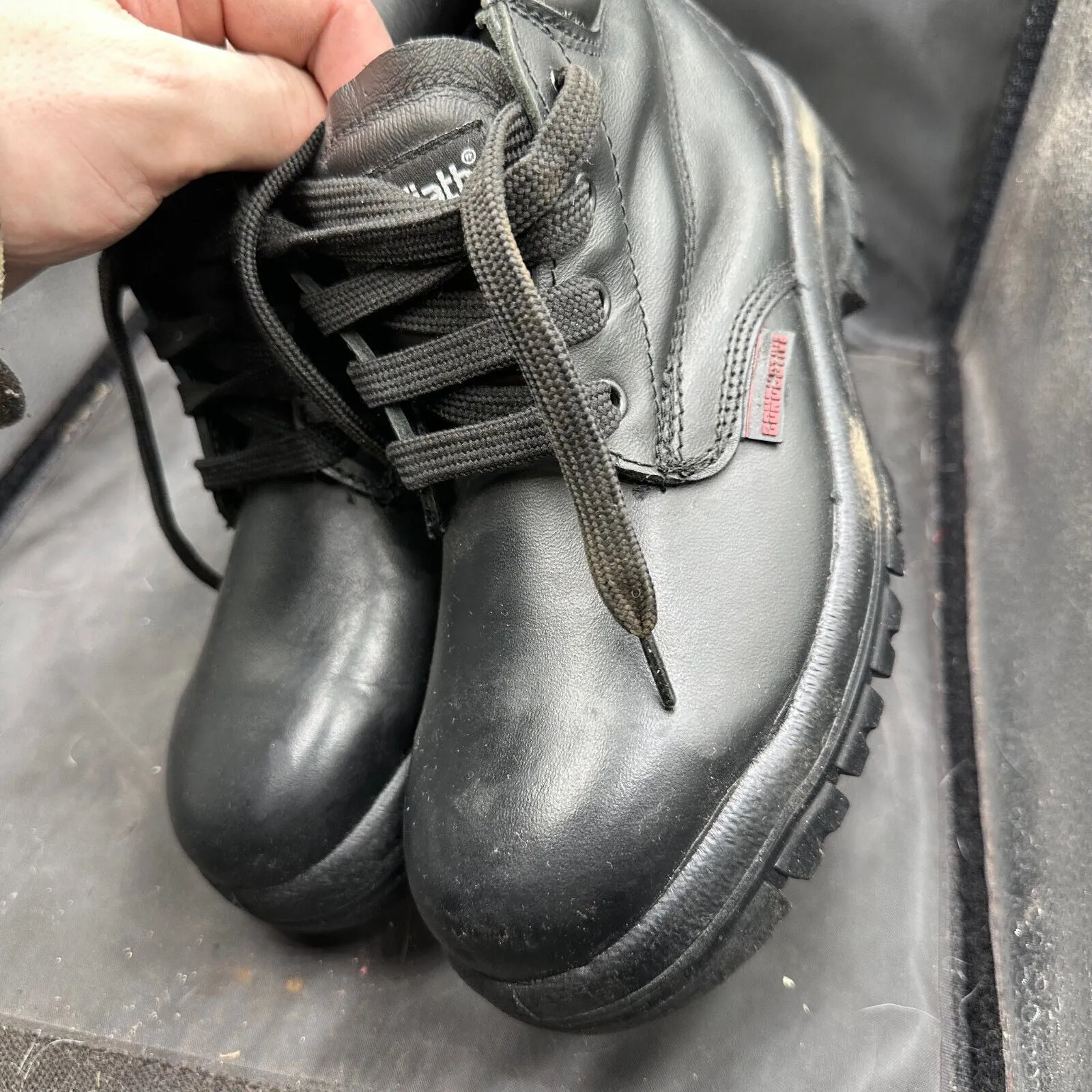 British Army Black Leather Duty Combat Boots - Goliath - Size EU 38 UK 5