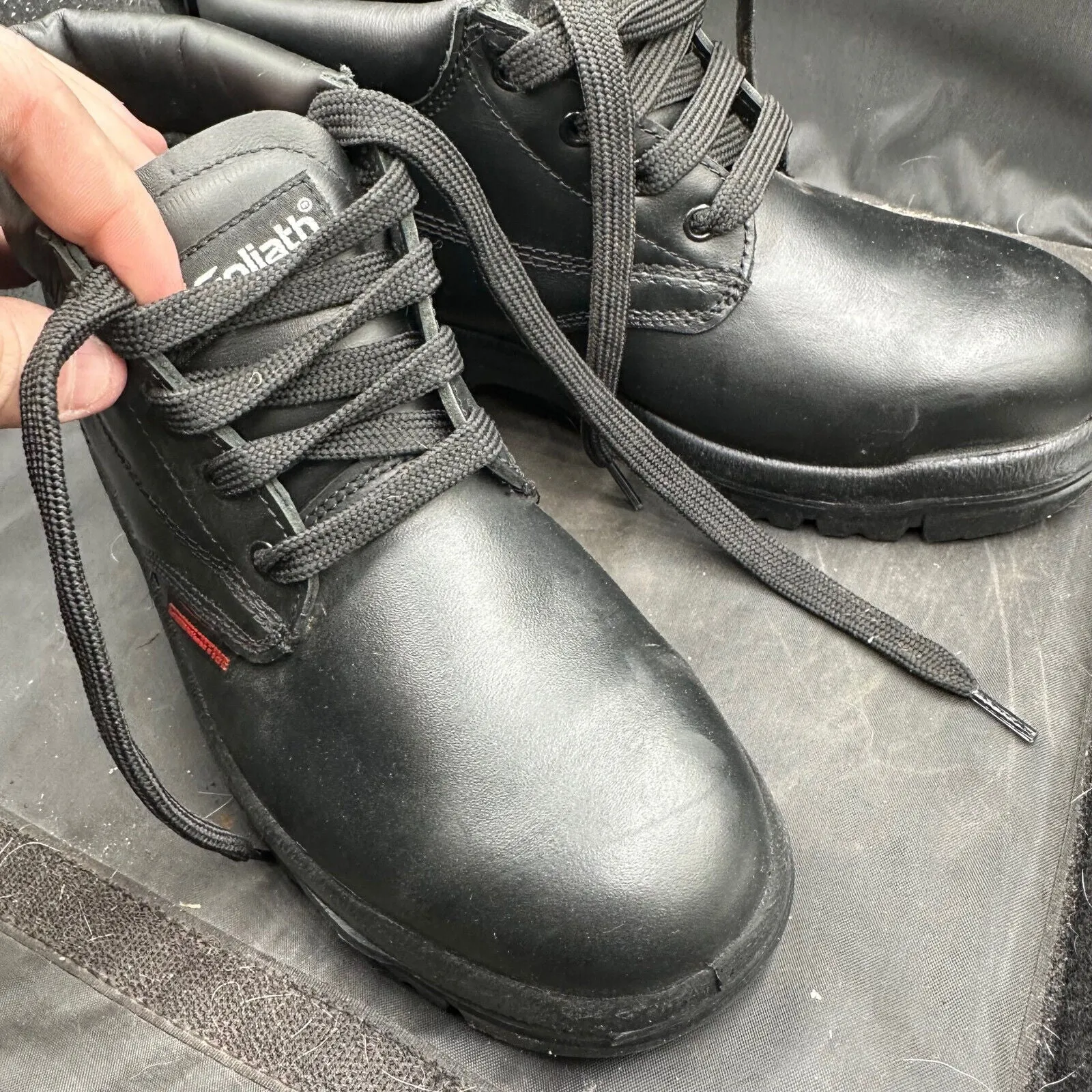 British Army Black Leather Duty Combat Boots - Goliath - Size EU 38 UK 5