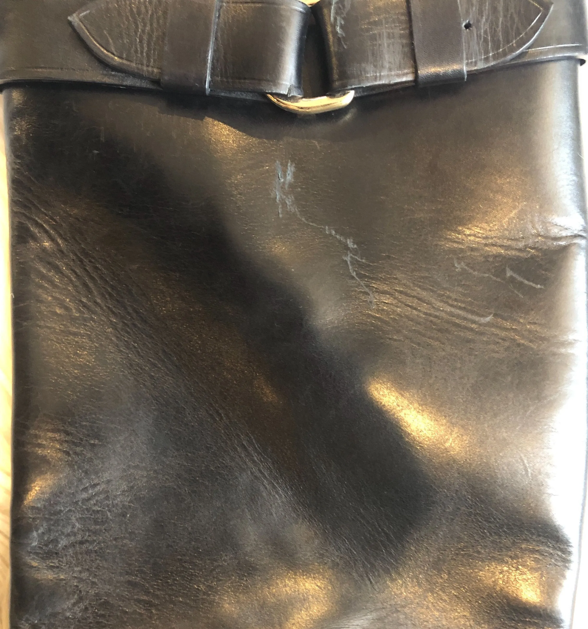 BURBERRY Black Leather Riding Boots Size 39.5
