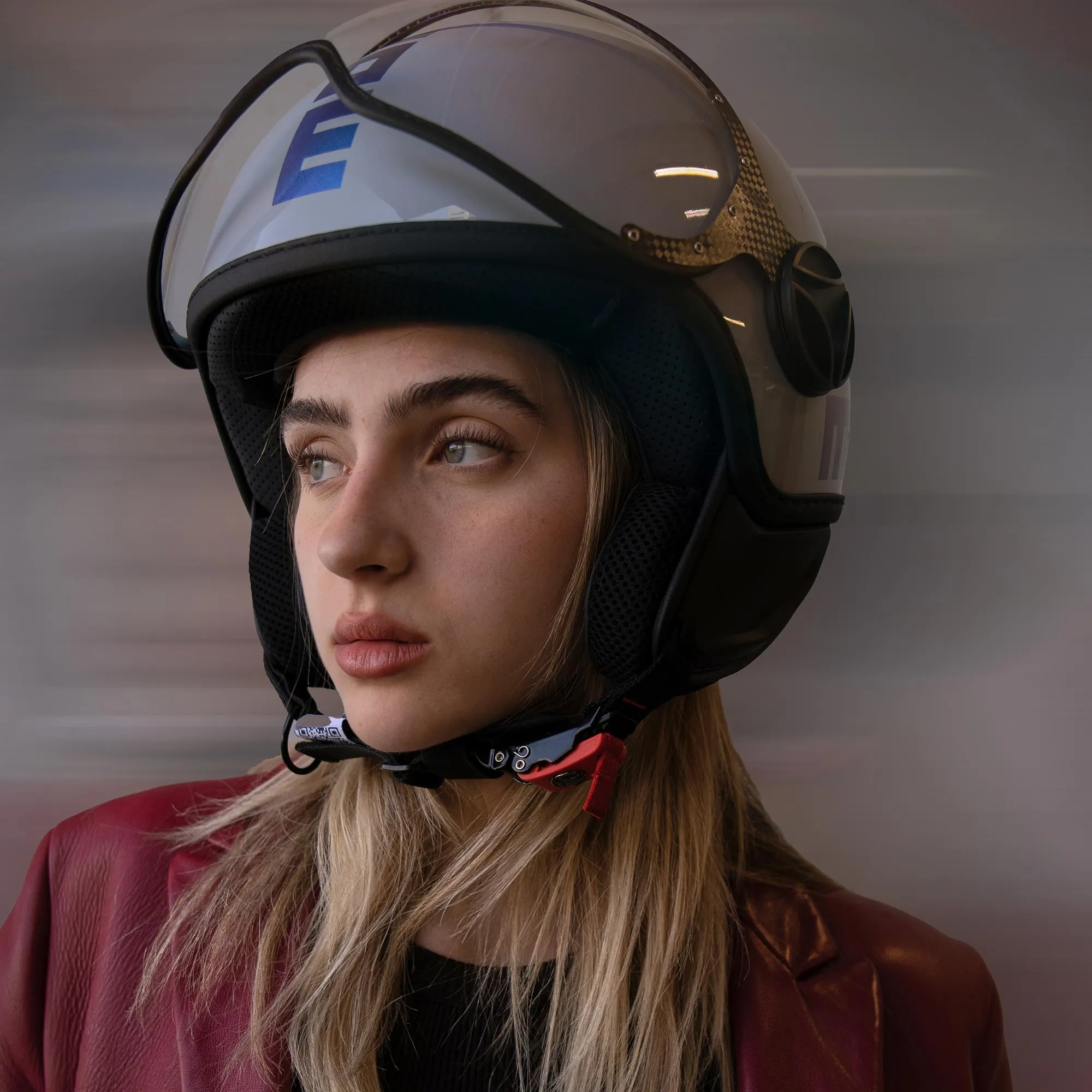 Casco moto jet FGTR CLASSIC Flip E2206 Blu / fucsia