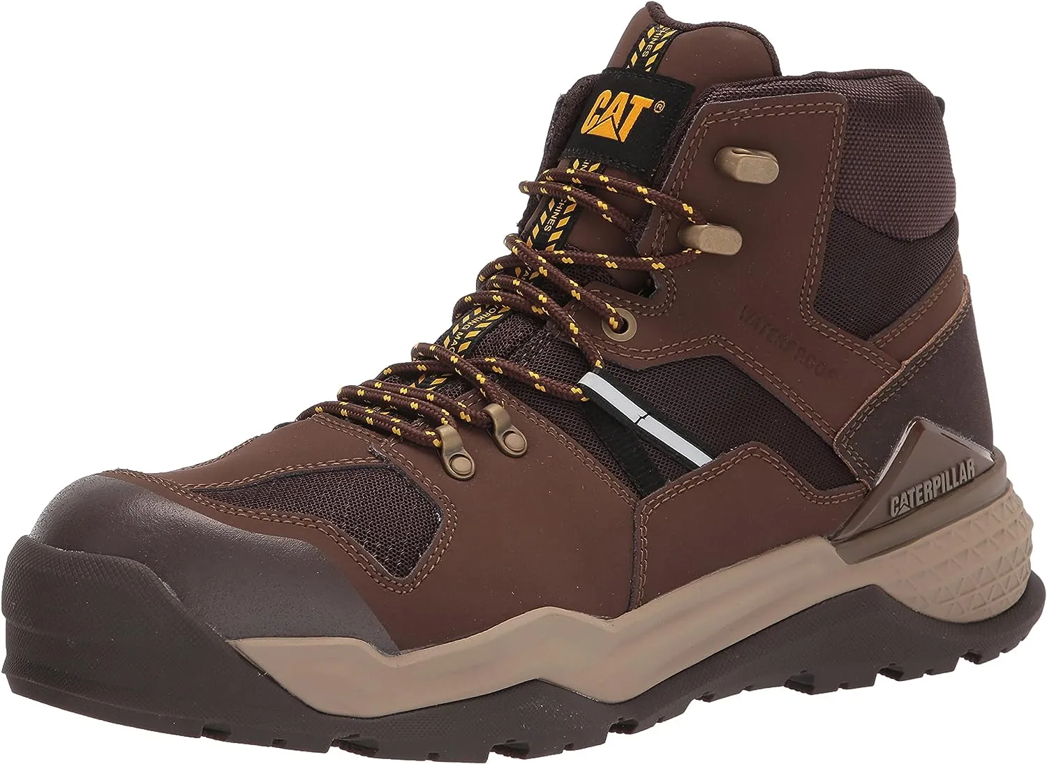 Caterpillar Men's PROVOKE Chocolate MID WP Alloy Toe Work Boot